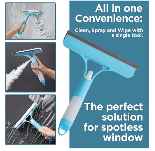 3 in 1 Glass Cleaner With Sprayer